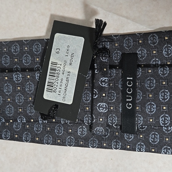 GUCCI Monogram GG Silk Tie - Picture 4 of 8